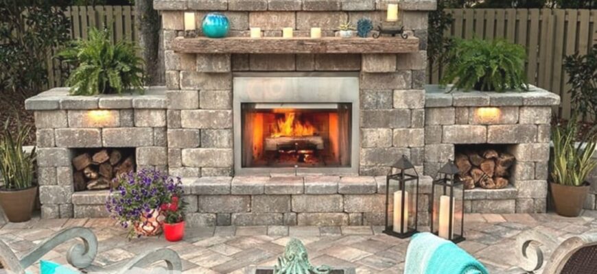 How to create outdoor fireplace pavers