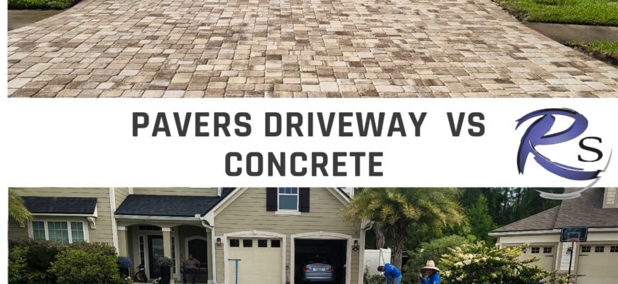 Pavers driveway vs concrete
